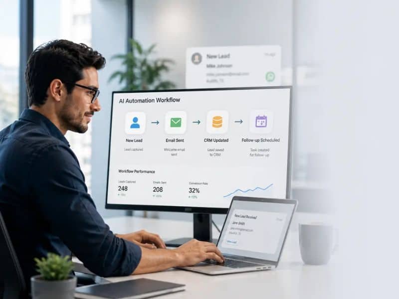 Comparison of AI automation setups across different small business industries